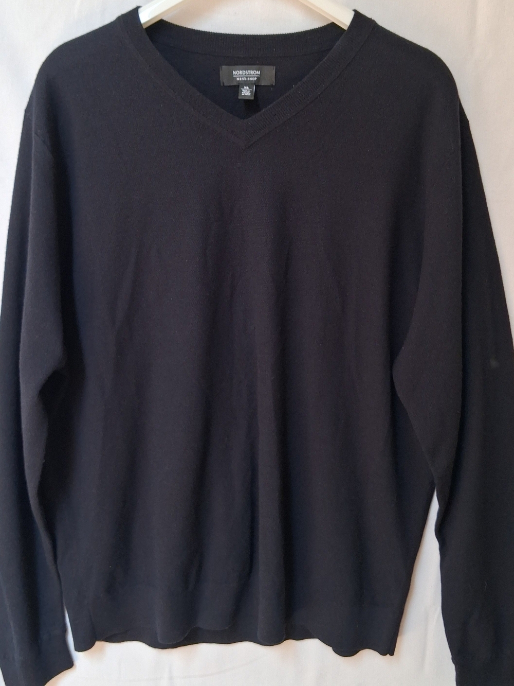 Nordstrom Men’s Shop Black V-Neck Pullover Sweater XL